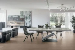 Tavolo allungabile con piano rettangolare in Gres Zed disponibile in vari colori L 180