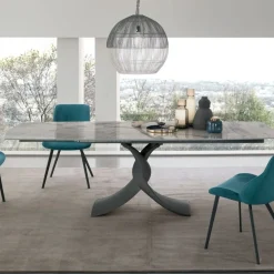 Tavolo allungabile con piano girevole Twist disponibile in vari colori