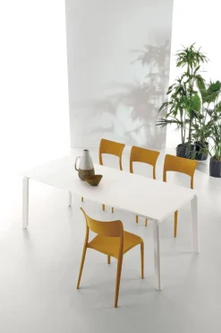 Tavolo allungabile con piano rettangolare in gres porcellanato Efesto disponibile in vari colori L 110