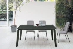Tavolo allungabile con piano rettangolare in gres porcellanato Efesto disponibile in vari colori L 110