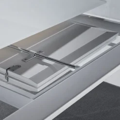 Tavolo allungabile Diamante con piano in Vetro Temperato