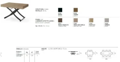 Tavolo allungabile e trasformabile Dione WOOD in finitura Rustico
