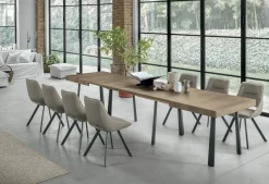 Tavolo allungabile e trasformabile Dione WOOD in finitura Rustico