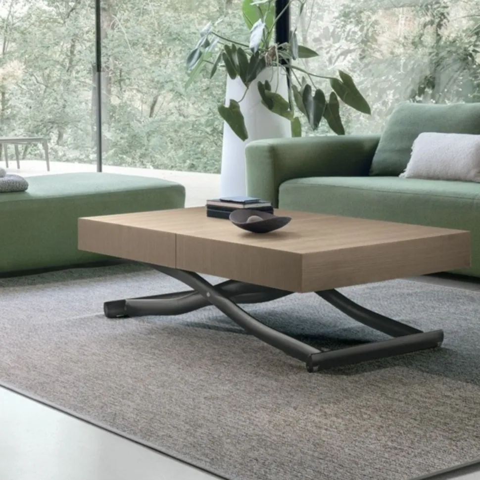 Tavolo allungabile e trasformabile Dione WOOD in finitura Rustico