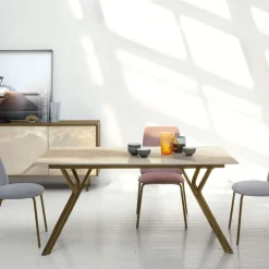 Tavolo allungabile Katana in laminato effetto legno disponibile in vari colori L 130