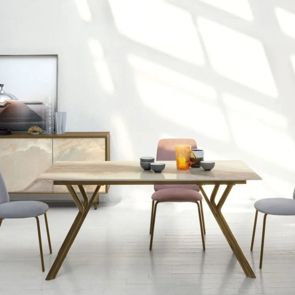Tavolo allungabile Katana in laminato effetto legno disponibile in vari colori L 130