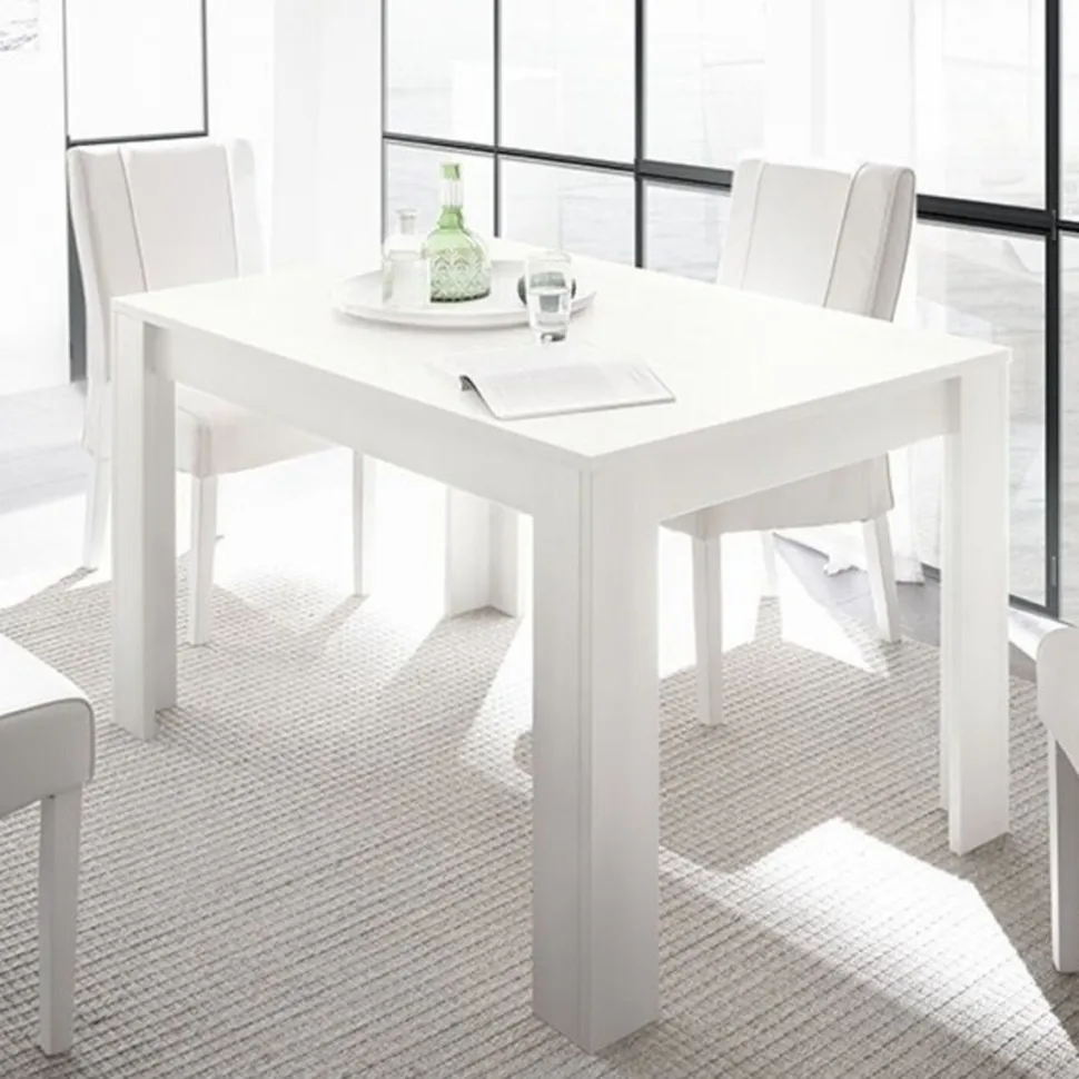 Tavolo allungabile linea Clear in Bianco Opaco