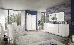 Tavolo allungabile linea Sax in finitura Bianco Lucido