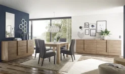 Tavolo allungabile linea Sax in finitura Rovere Mercure