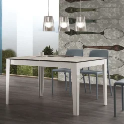 Tavolo allungabile Long Way con piano in Vetro Ceramica
