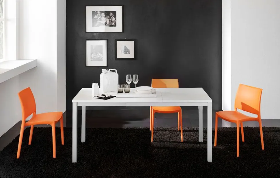 Tavolo allungabile Lotus 110x70 cm bianco