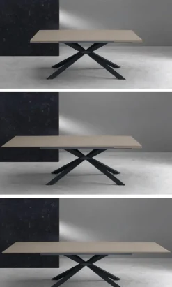 Tavolo allungabile Osaka finitura Malta Airone 160x90 cm bordo dritto
