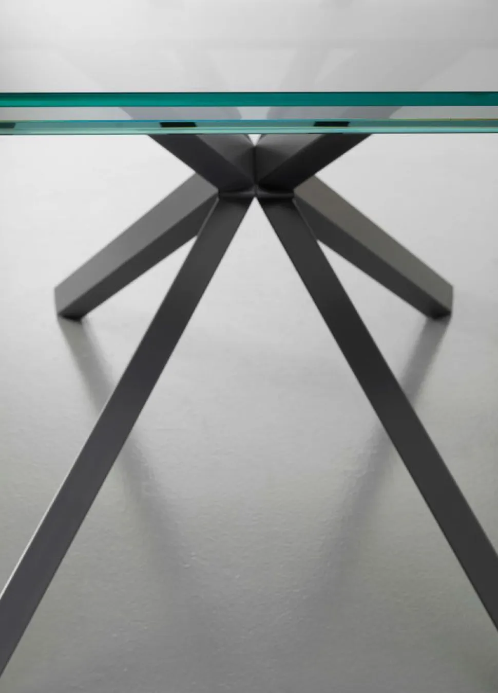 Tavolo allungabile Osaka 160x90 cm piano trasparente