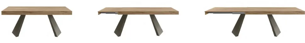 Tavolo allungabile Pechino con piano Folding 140x90 cm colore Tavolato Quercia