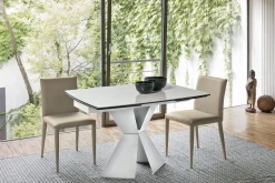 Tavolo allungabile Poseidone in finitura Bianco L 120