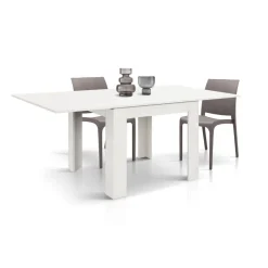 Tavolo allungabile raddoppiabile a libro Buck 90x90 disponibile in 4 colori