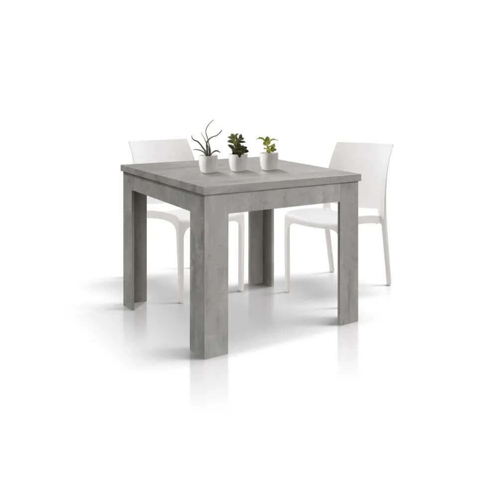 Tavolo allungabile raddoppiabile a libro Buck 90x90 disponibile in 4 colori
