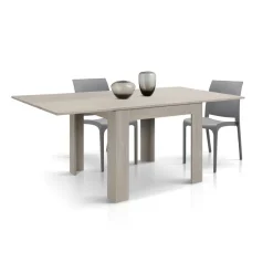 Tavolo allungabile raddoppiabile a libro Buck 90x90 disponibile in 4 colori