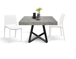 Tavolo allungabile rettangolare con piano in nobilitato disponibile in 3 colori Paxon