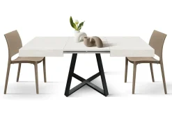 Tavolo allungabile rettangolare con piano in nobilitato disponibile in 3 colori Paxon