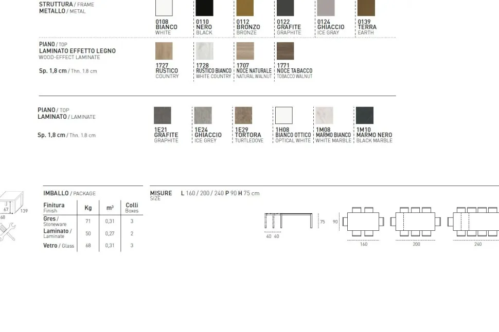 Tavolo allungabile rettangolare con piano in laminato effetto legno Saturno Rustico L 160