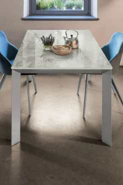 Tavolo allungabile rettangolare in gres porcellanato Enea disponibile in vari colori L 130