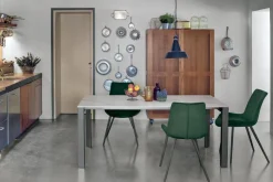 Tavolo allungabile rettangolare in gres porcellanato Enea disponibile in vari colori L 130