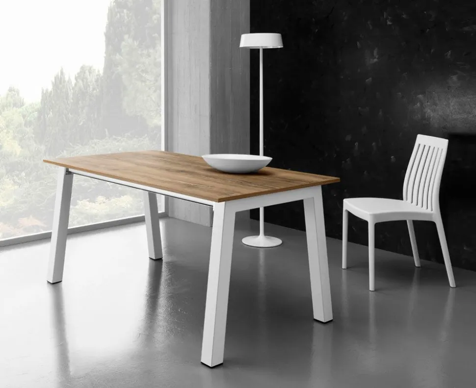 Tavolo allungabile Super con piano in laminato finitura Rovere Naturale 120x85 cm