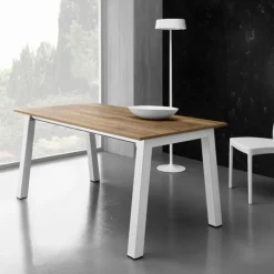 Tavolo allungabile Super con piano in laminato finitura Rovere Naturale 120x85 cm