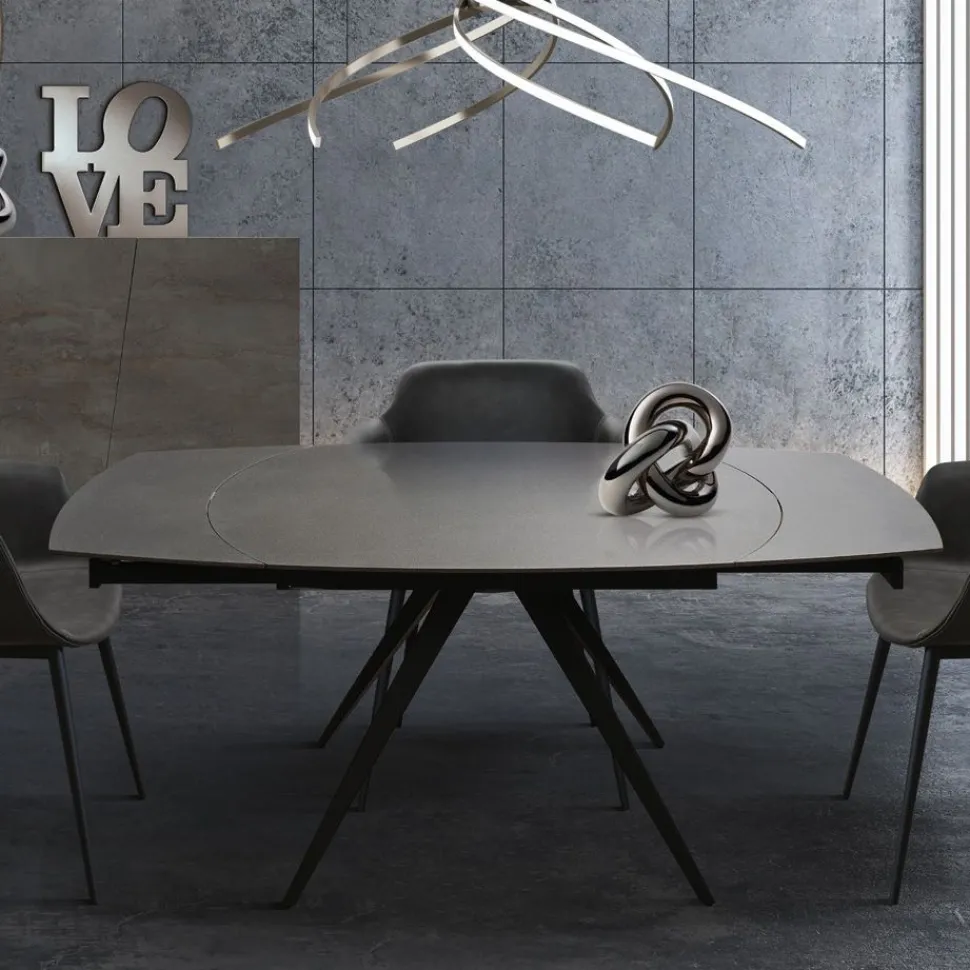 Tavolo allungabile Titan finitura Grigio Grafite