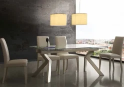 Tavolo allungabile Tokyo Glass disponibile in tre colorazioni