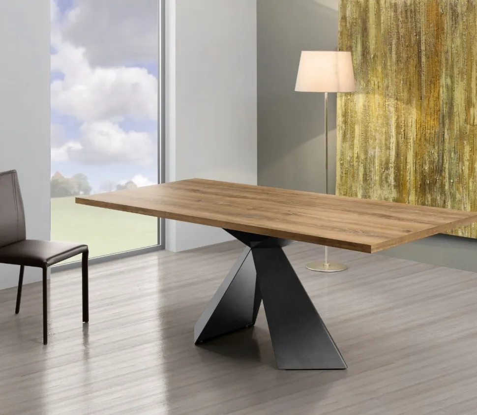 Tavolo allungabile Tokyo in finitura Rovere Slavonia 160x90