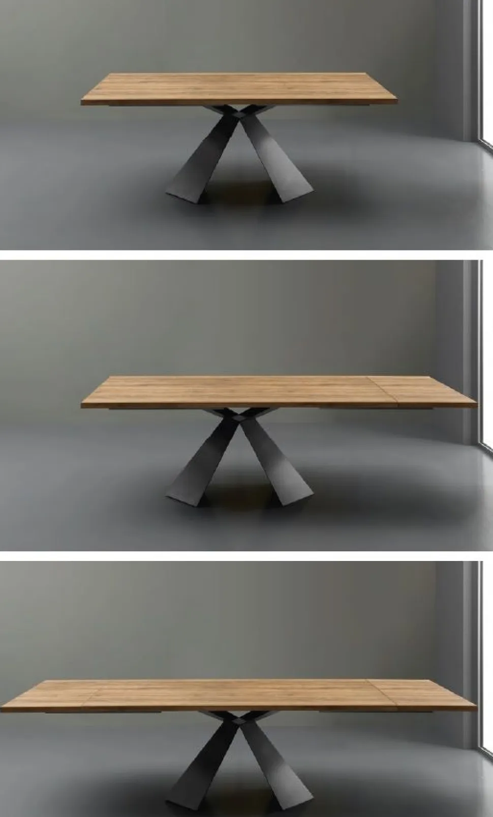 Tavolo allungabile Tokyo in finitura Rovere Slavonia 160x90