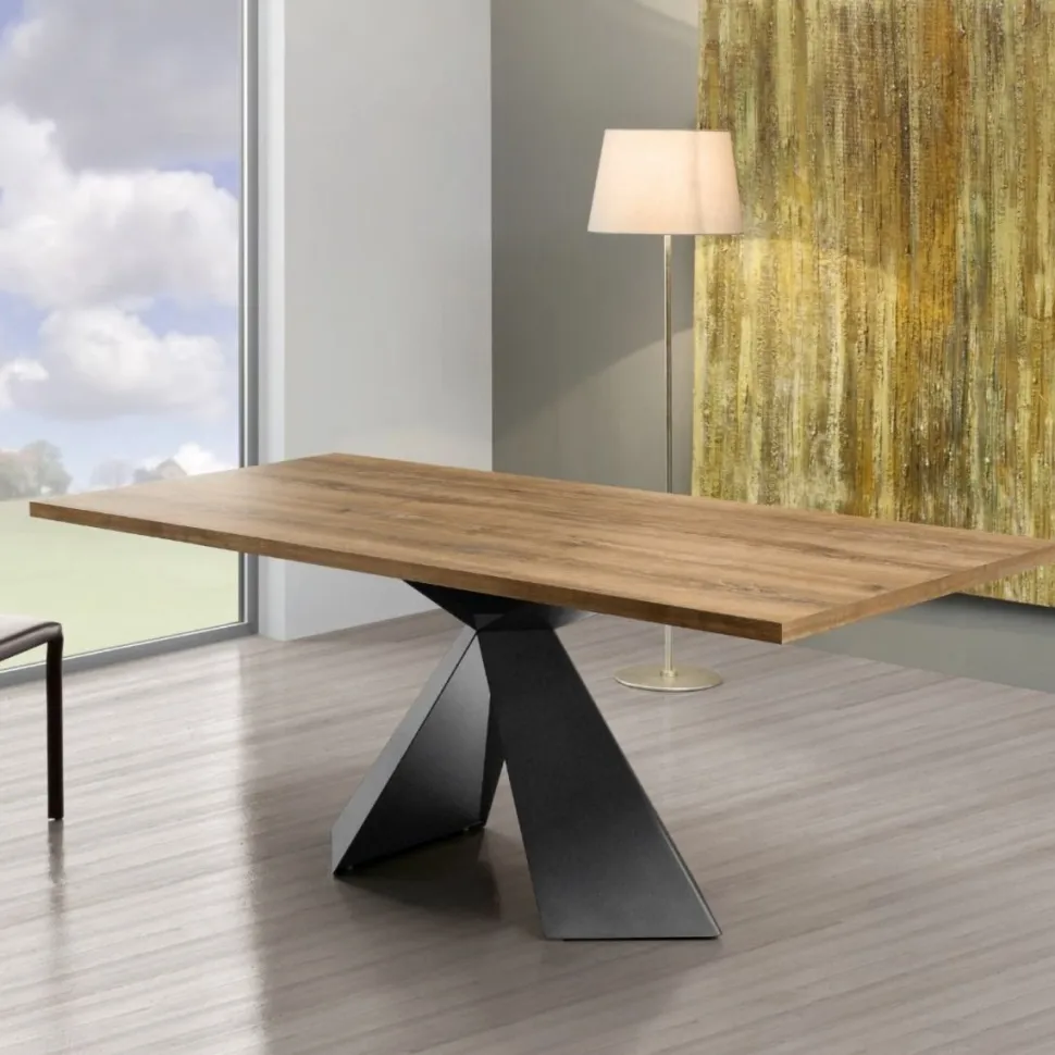 Tavolo allungabile Tokyo in finitura Rovere Slavonia 160x90