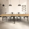 Tavolo allungabile Trilo in finitura Rovere e Nero