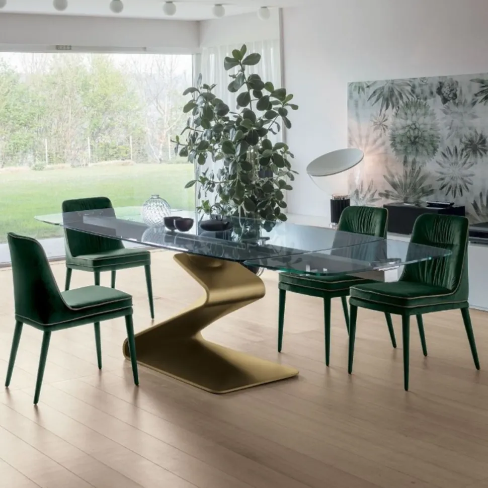 Tavolo allungabile Zed con piano a botticella disponibile in vari colori L 200