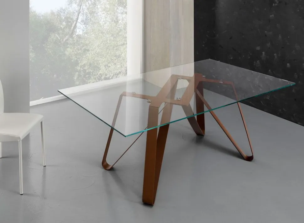 Tavolo Axel 160x90 cm trasparente