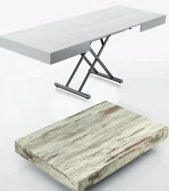 Tavolo Brooklin Eurosedia struttura grigia e piana rovere moro