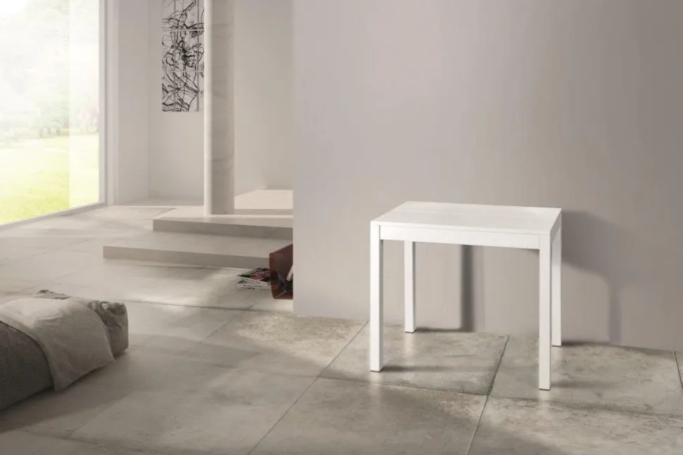 Tavolo Consolle allungabile in finitura Bianco modello Trilo