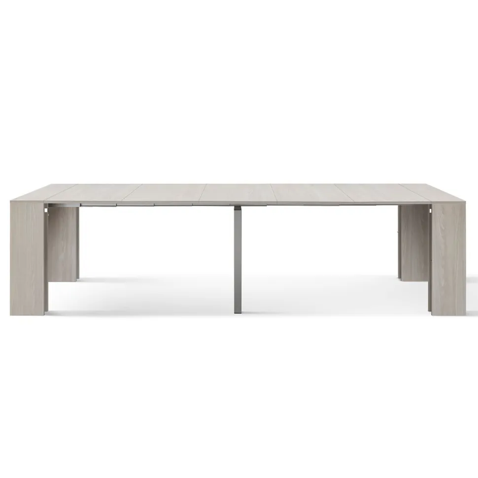 Tavolo Consolle allungabile in nobilitato Olmo Perla modello Easy fino a 3 metri
