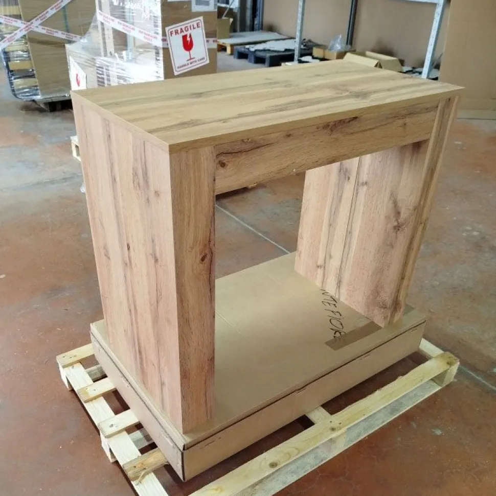 Tavolo Consolle allungabile in nobilitato Rovere Rustico modello Easy fino a 3 metri