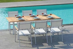 Tavolo da Giardino Allungabile Fuerteventura 150/210x90 cm allungo a farfalla