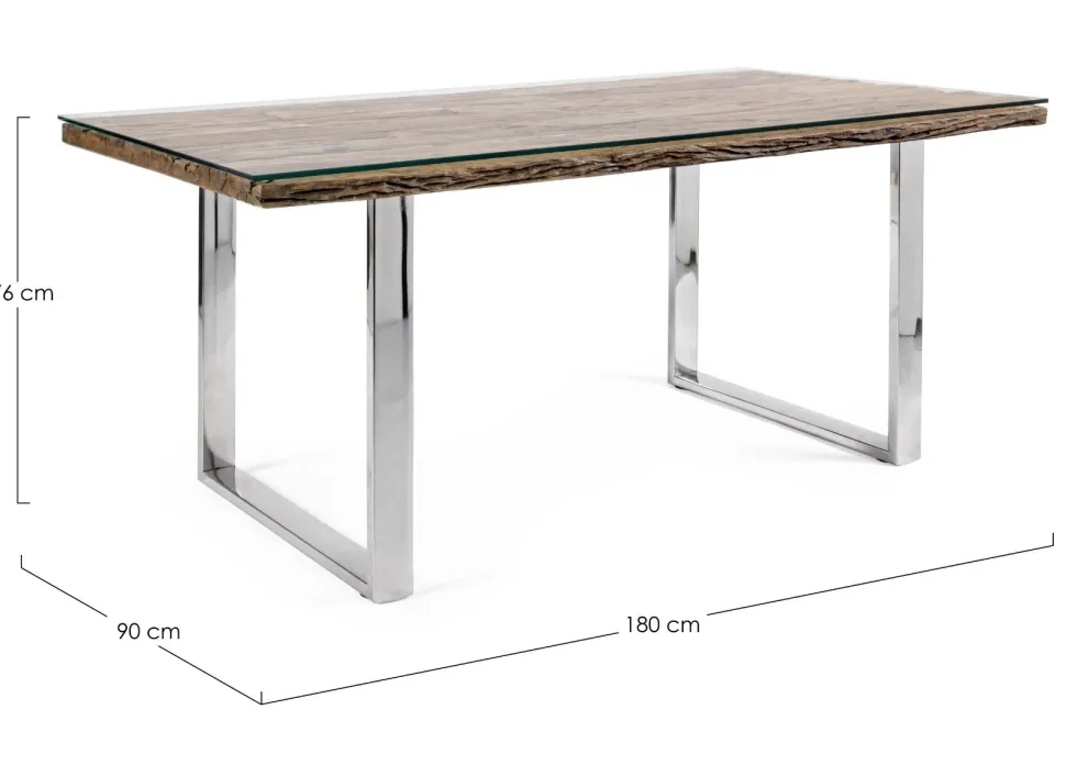 Tavolo fisso in legno massello Stanton disponibile in 2 misure