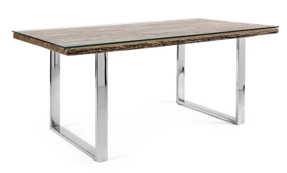 Tavolo fisso in legno massello Stanton disponibile in 2 misure