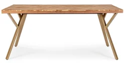 Tavolo fisso in legno massello Raida disponibile in 2 misure