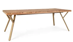 Tavolo fisso in legno massello Raida disponibile in 2 misure