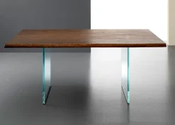 Tavolo fisso Triade 160x90 cm piano in rovere disponibile in 3 misure