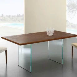 Tavolo fisso Triade 160x90 cm piano in rovere disponibile in 3 misure