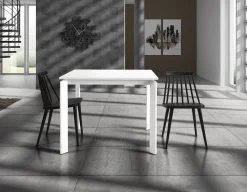 Tavolo Fit bianco 90x90 allungabile