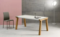 Tavolo Genius con piano in Vetro 160 x 85